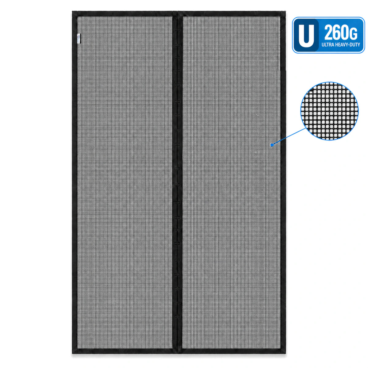 U Series 260G | 01 Amief Home Ultra Heavy-Duty Pet-Proof Screen Door – main product image with mesh weight badge