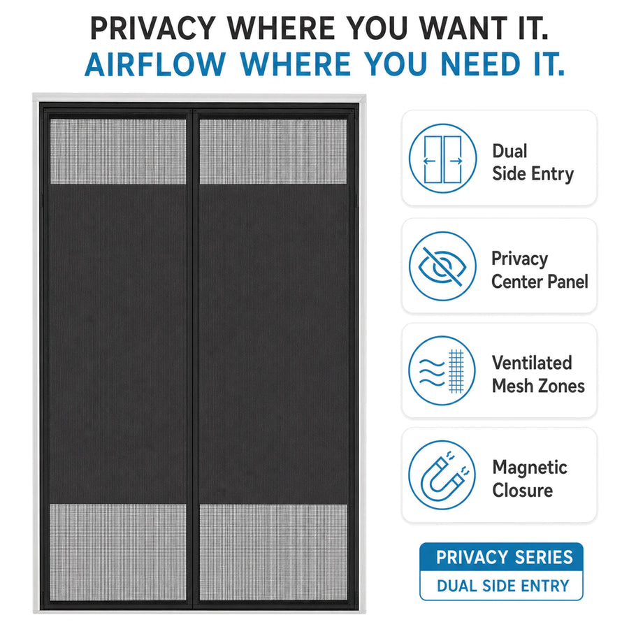 Privacy Series | 02 Amief Home Side-Opening Privacy Screen Door – privacy airflow magnetic closure and dual-entry benefits
