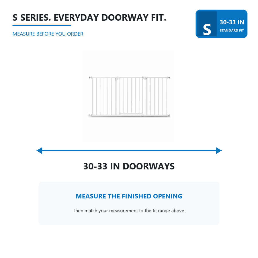 Amief Home walk-through indoor pet gate measurement guide