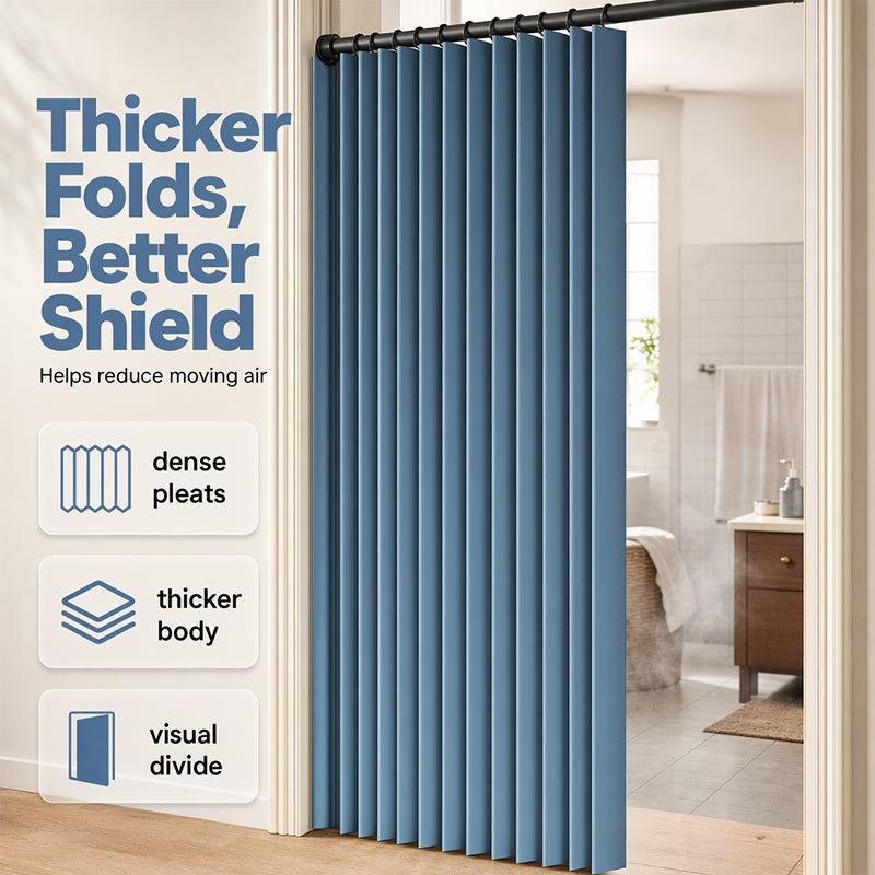 Amief Home No-Drill Magnetic Accordion Door Curtain