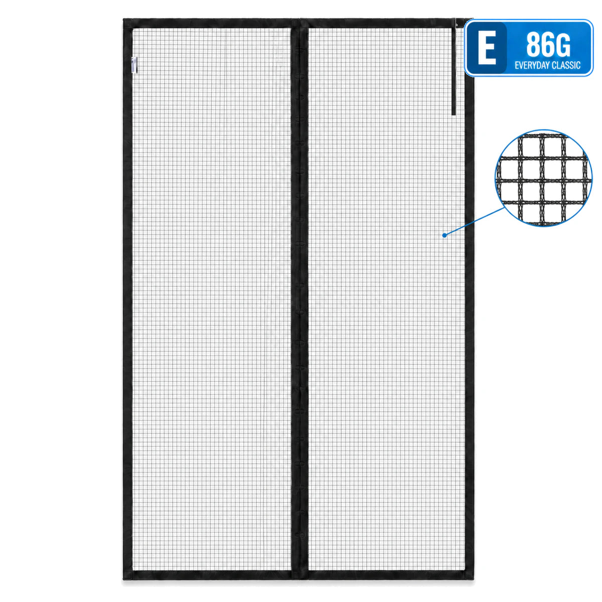 E Series 86G | 01 Amief Home Everyday Classic Magnetic Screen Door – main product image with mesh weight badge
