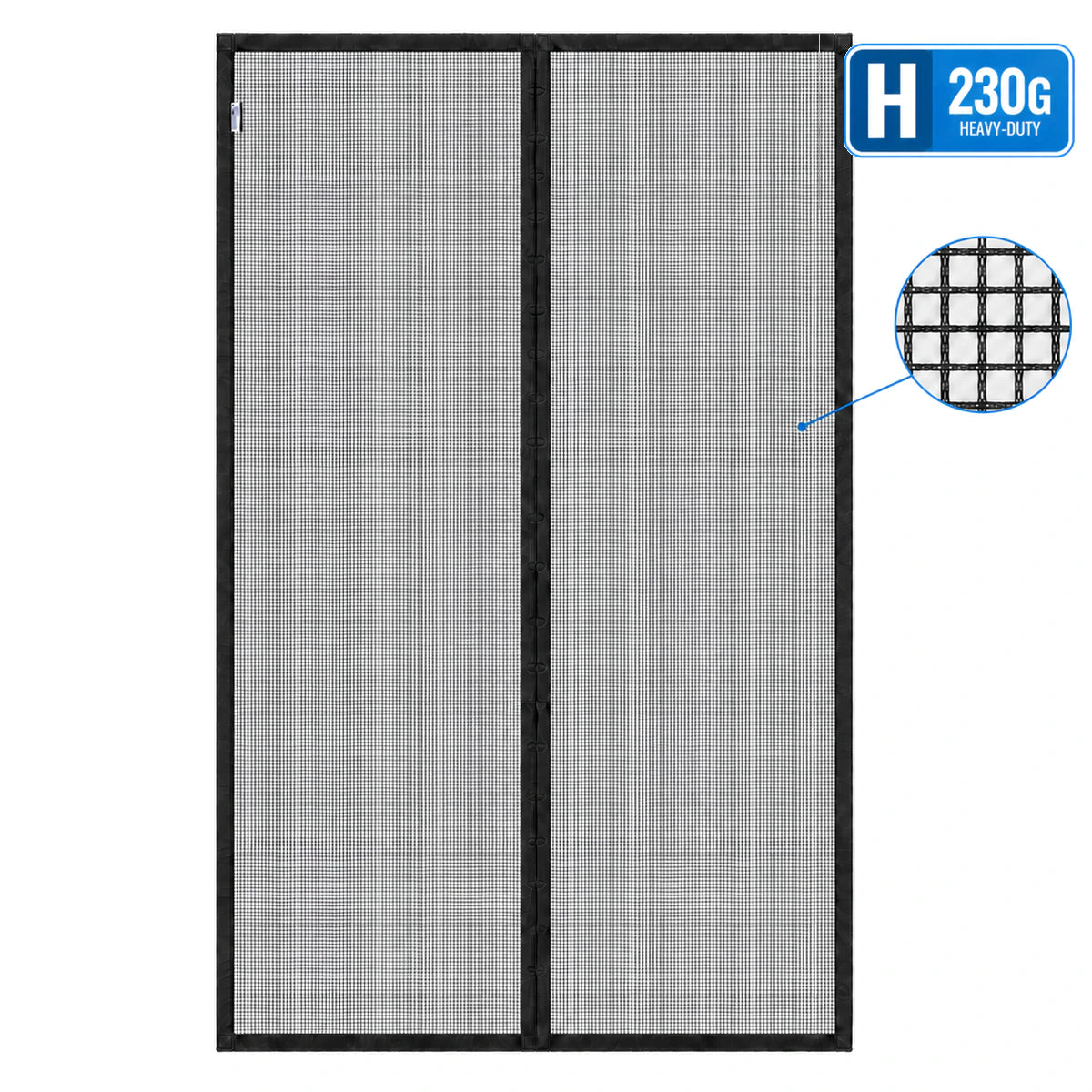 H Series 230G | 01 Amief Home Heavy-Duty Pet-Proof Screen Door – main product image with mesh weight badge