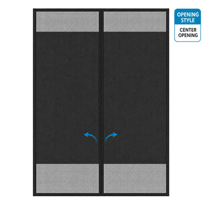 Opening Style | Center Opening | Amief Home privacy screen door with centered magnetic entry