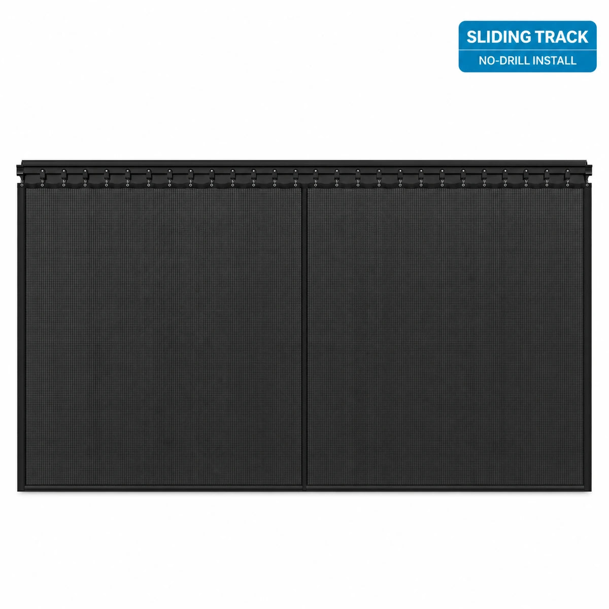Amief Home finished-size sliding track garage screen door on white background