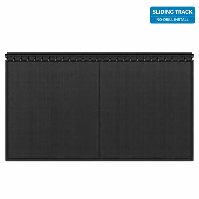 Amief Home finished-size sliding track garage screen door on white background