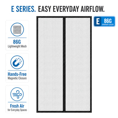 E Series 86G | 02 Amief Home Everyday Classic Magnetic Screen Door – core benefits and mesh close-up