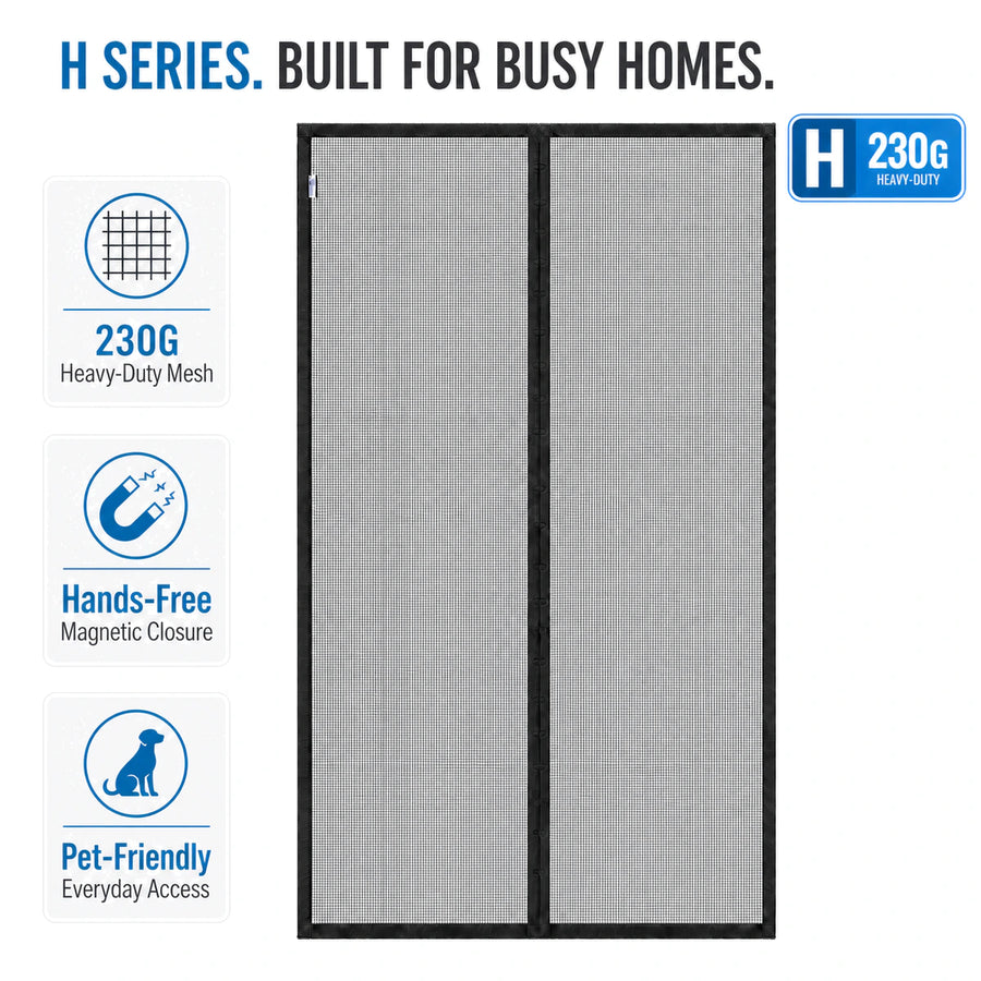 H Series 230G | 02 Amief Home Heavy-Duty Pet-Proof Screen Door – core benefits and mesh close-up
