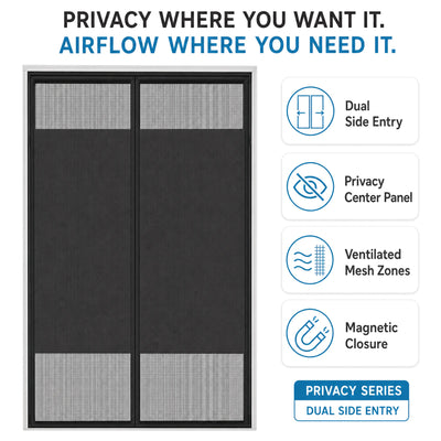 Privacy Series | 02 Amief Home Side-Opening Privacy Screen Door – privacy airflow magnetic closure and dual-entry benefits