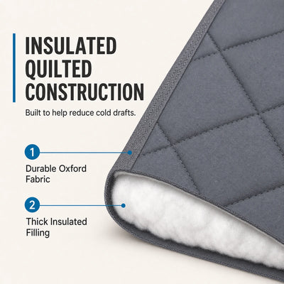 Insulated quilted construction with Oxford fabric and thick filling