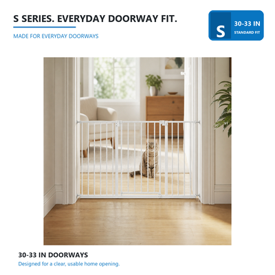 Amief Home walk-through indoor pet gate in an everyday doorway