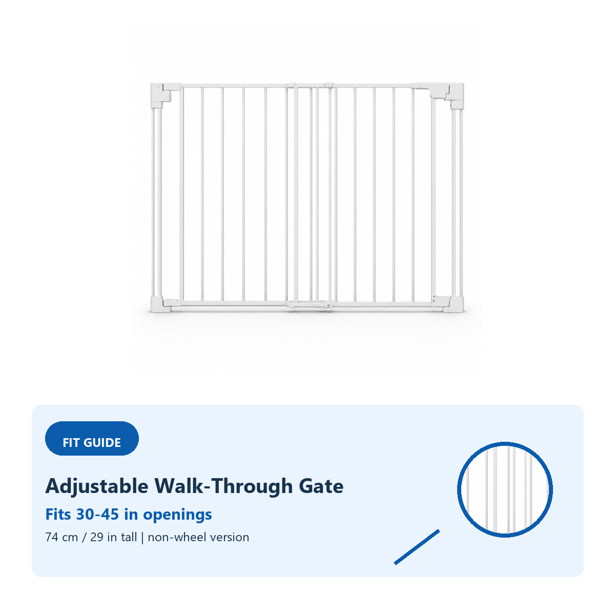 Amief Home extra-wide walk-through pet gate fit guide