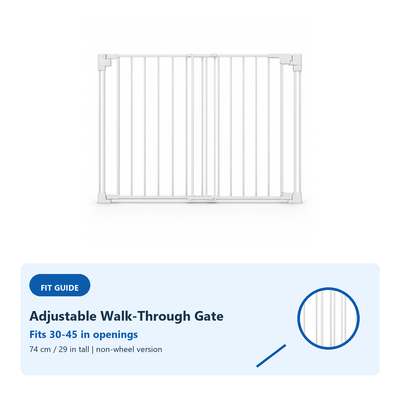 Amief Home extra-wide walk-through pet gate fit guide