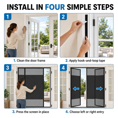 Privacy Series | 05 Amief Home Side-Opening Privacy Screen Door – four-step no-drill installation guide