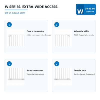 Amief Home extra-wide walk-through pet gate installation steps