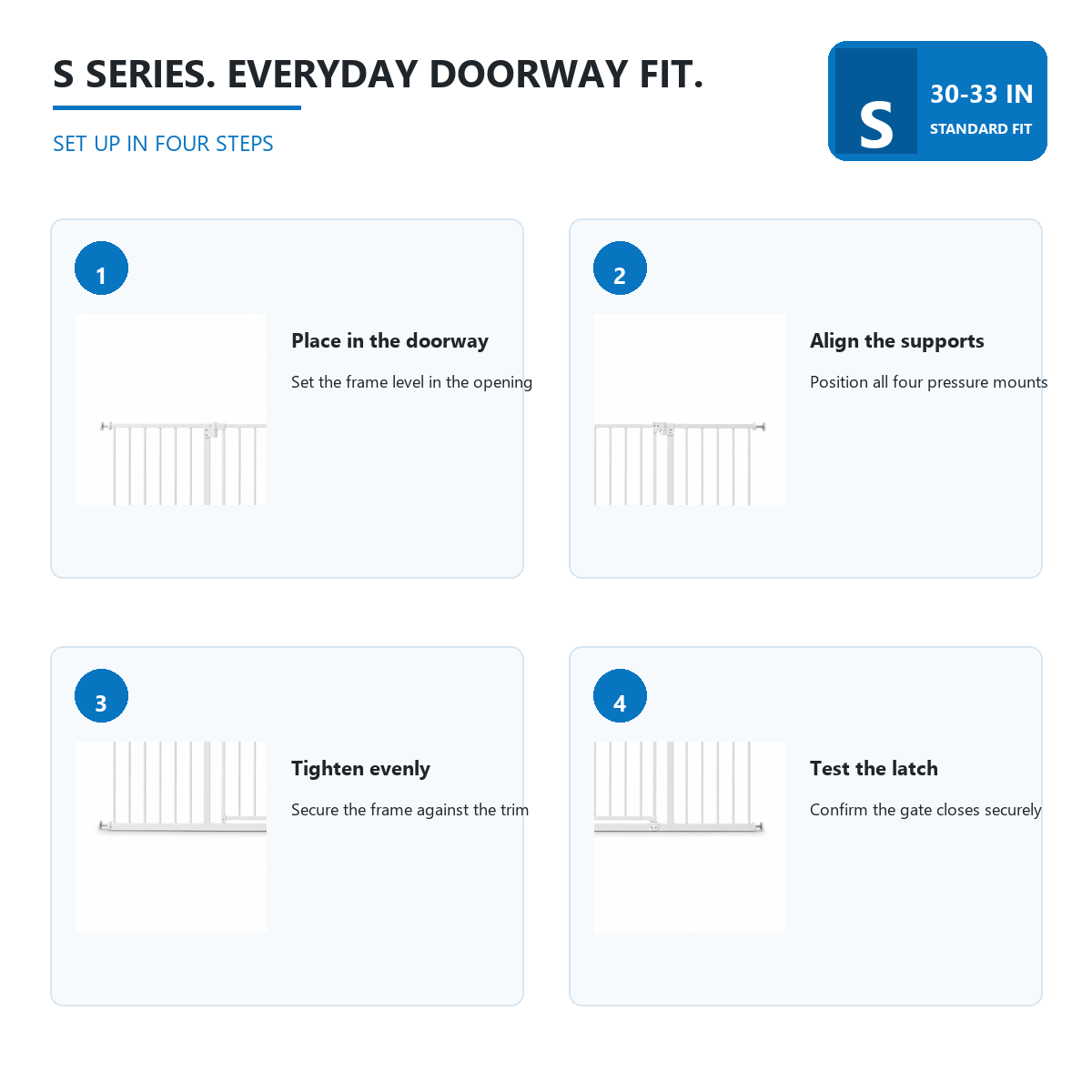 Amief Home walk-through indoor pet gate installation steps