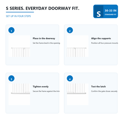 Amief Home walk-through indoor pet gate installation steps