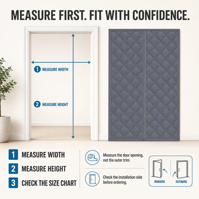 How to measure a doorway for an insulated magnetic door curtain
