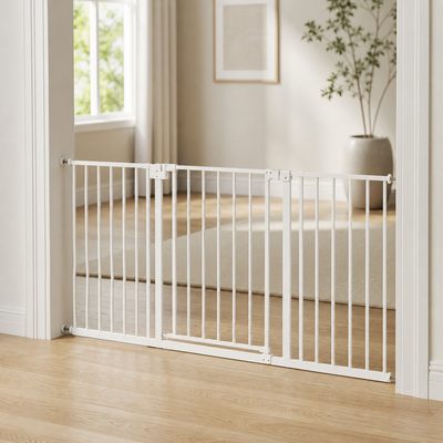 Amief Home indoor walk-through pet gate door detail