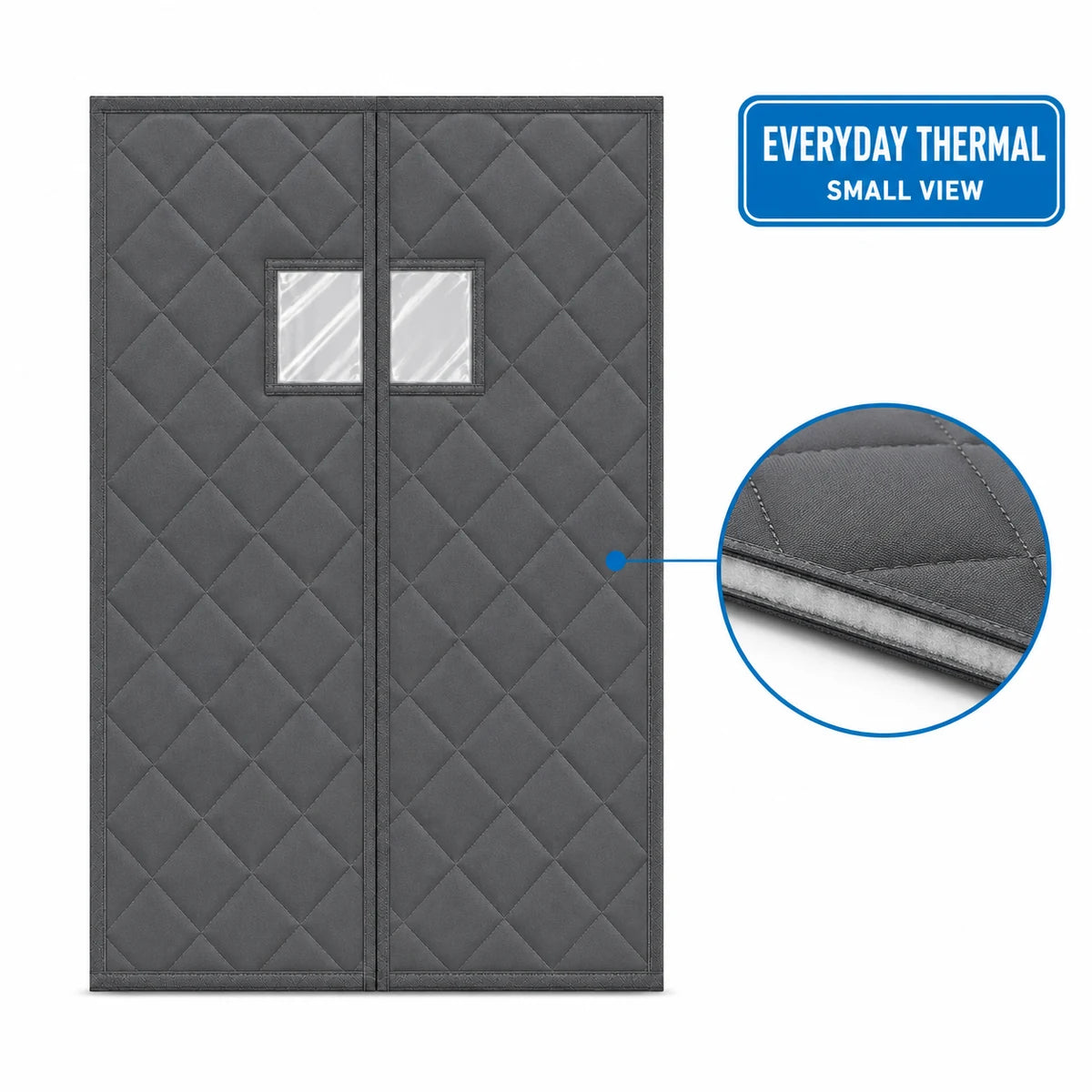 Everyday Thermal | Small-view lightweight insulated magnetic door curtain on white background
