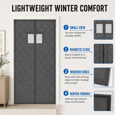 Everyday Thermal | Lightweight winter comfort with small view magnetic close widened edges and adhesive setup