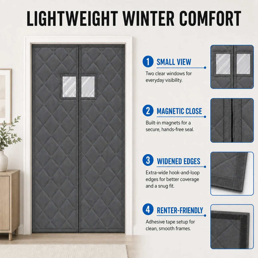 Everyday Thermal | Lightweight winter comfort with small view magnetic close widened edges and adhesive setup