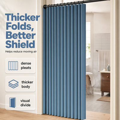 Amief Home No-Drill Magnetic Accordion Door Curtain