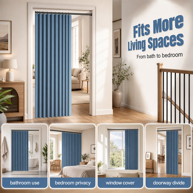 Amief Home No-Drill Magnetic Accordion Door Curtain